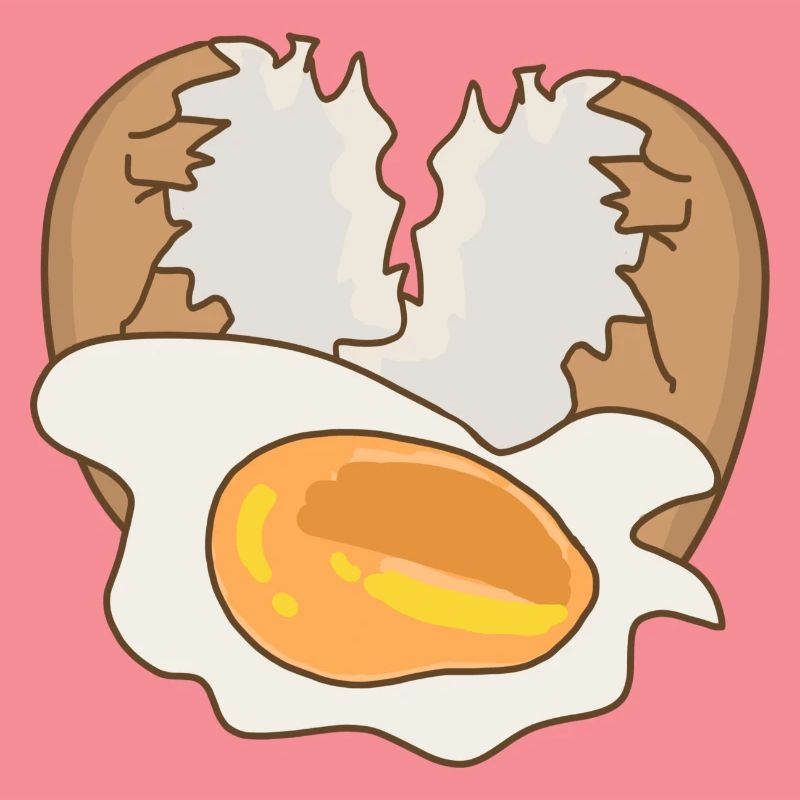 Mirror with eggshell