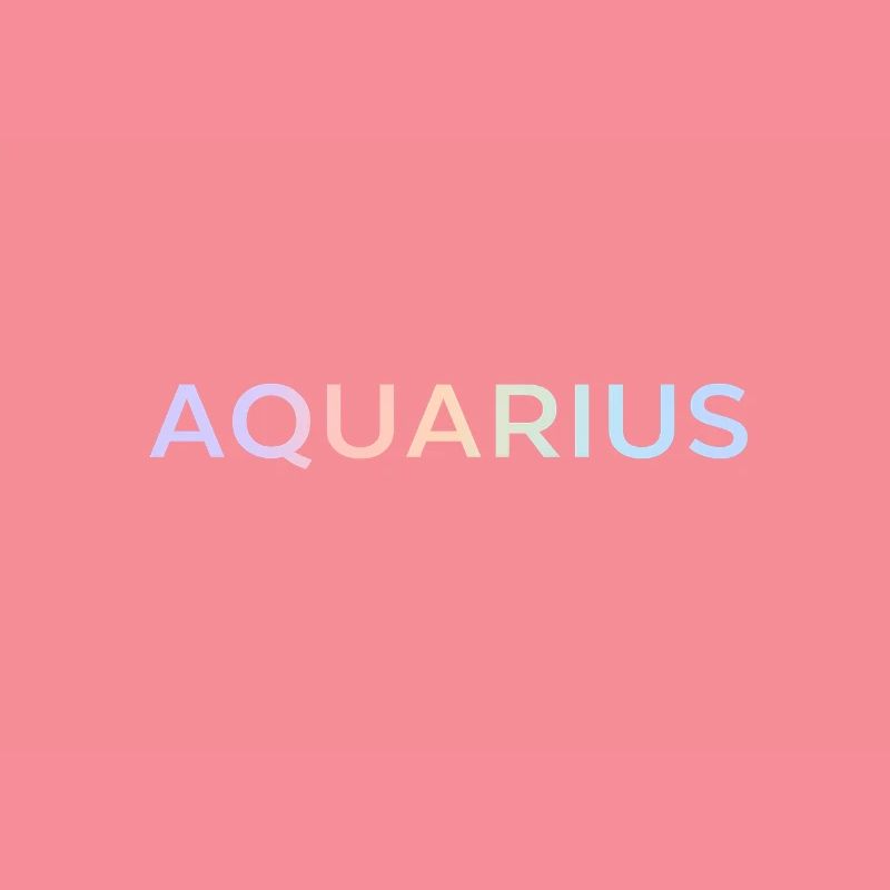 Pastel Aquarius Gradient Typography