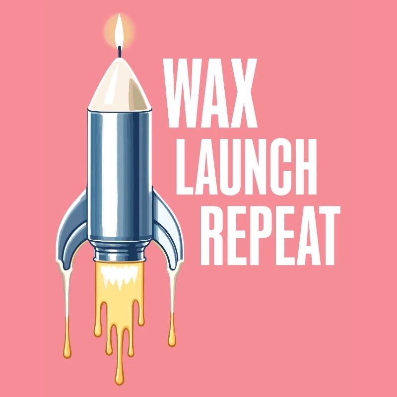 WAX Launch Repeat – Funny Rocket Candle Design