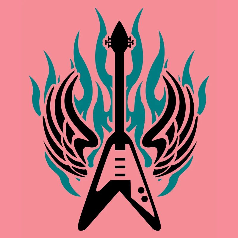 guitar wing flame