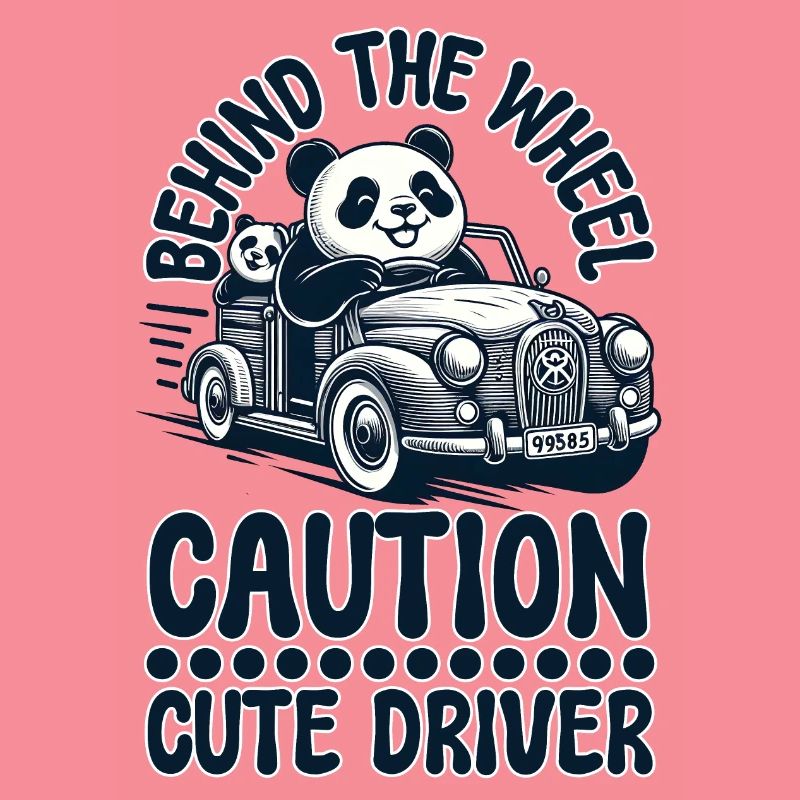 Panda Behind the Wheel – Caution: Cute Driver!