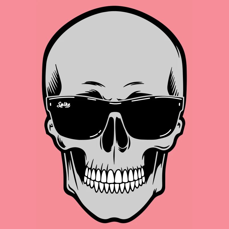 Graphique de crâne avec lunettes de soleil