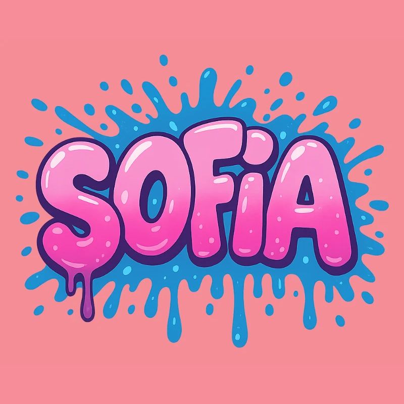 Graffiti  SOFIA Prénom cadeau idéal imprimable sur
