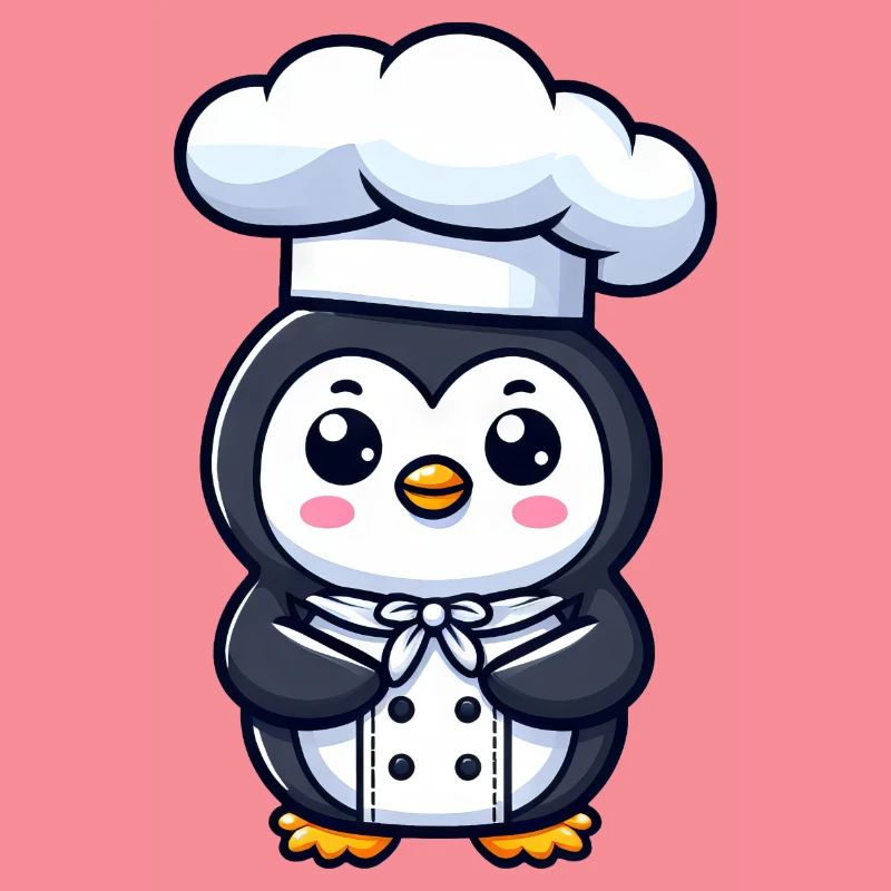 Mignon pingouin Chef bande dessinée conception de bande dessinée