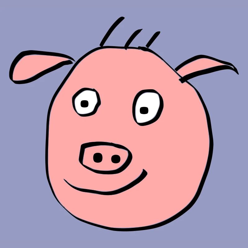 Visage de cochon mignon