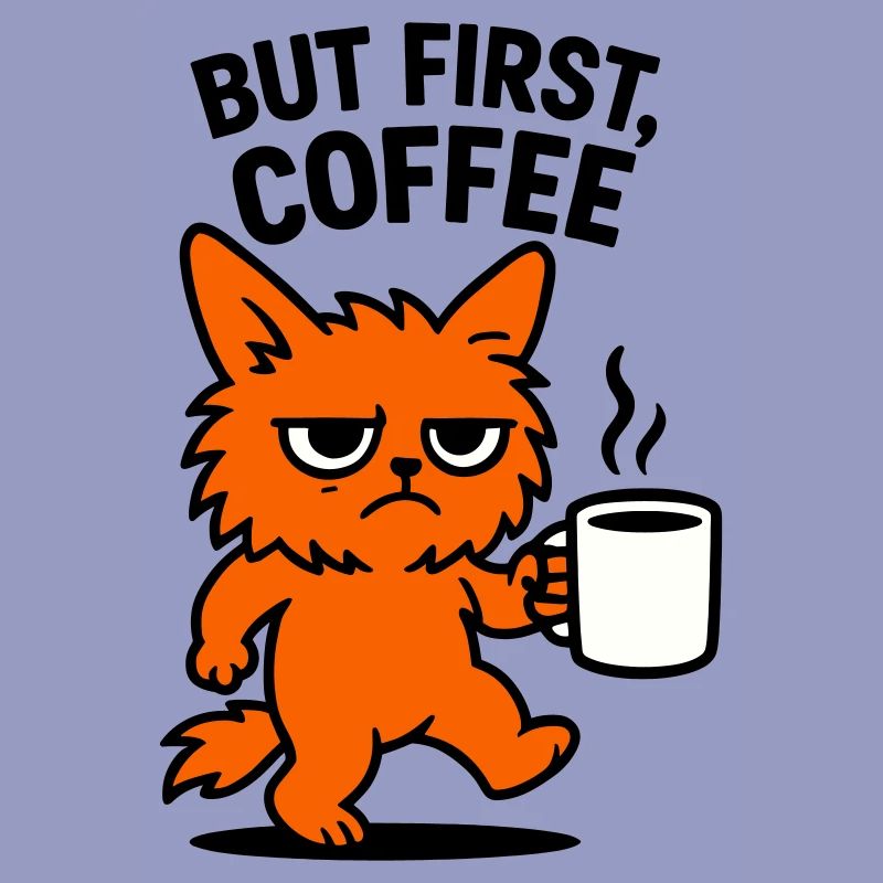 But first coffee cat