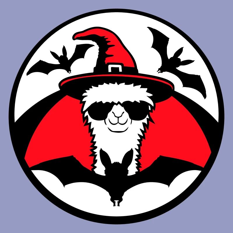 Llama Halloween Witch Hat Bat Cool Alpaca Cute