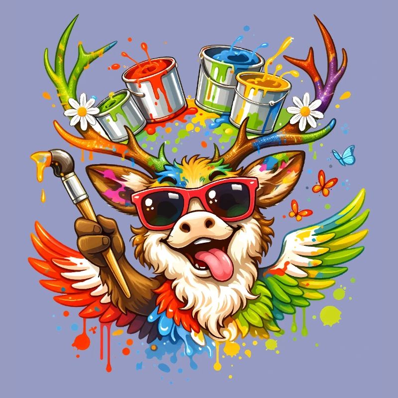 Creative Deer Art Illustration