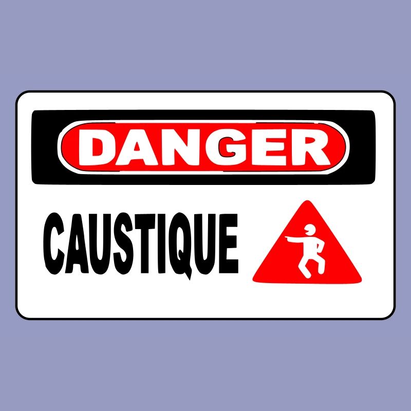 Panneau Danger Caustique