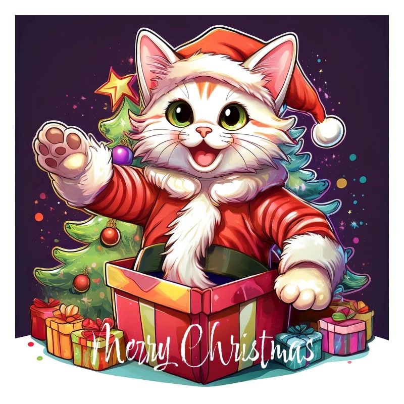 Chat Joyeux Noël High Five 5 2