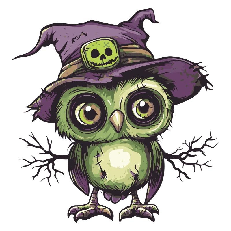 Owl Halloween Comic Funny