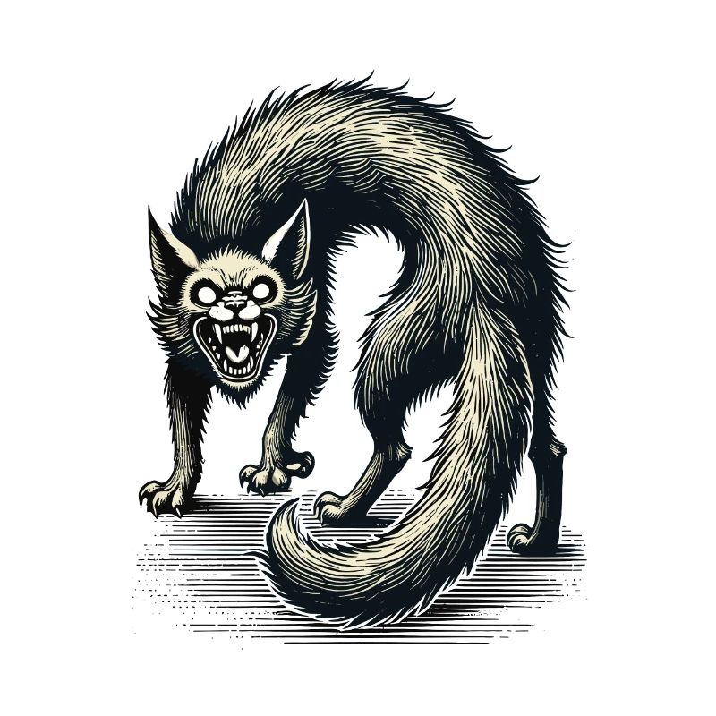 Terrible Chat Sorcière Chat d’horreur effrayant