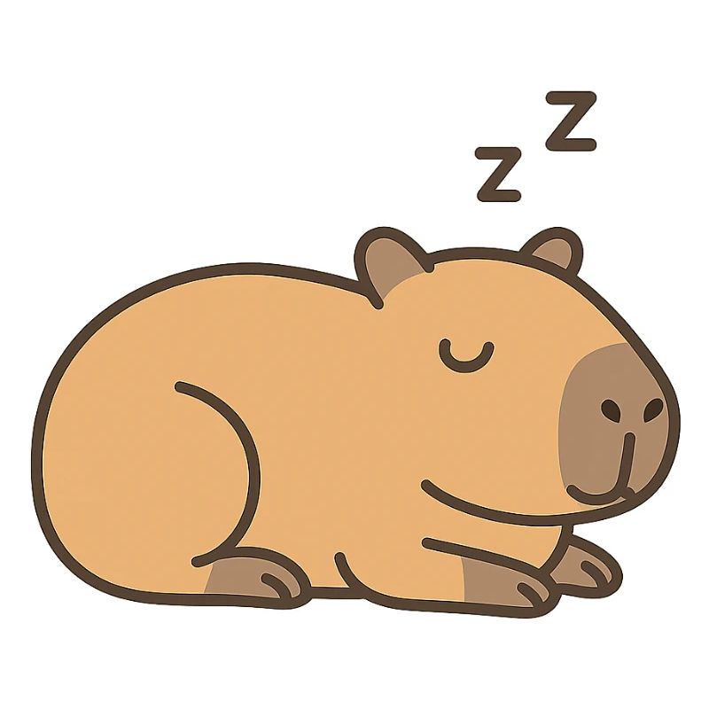 Capybara endormi