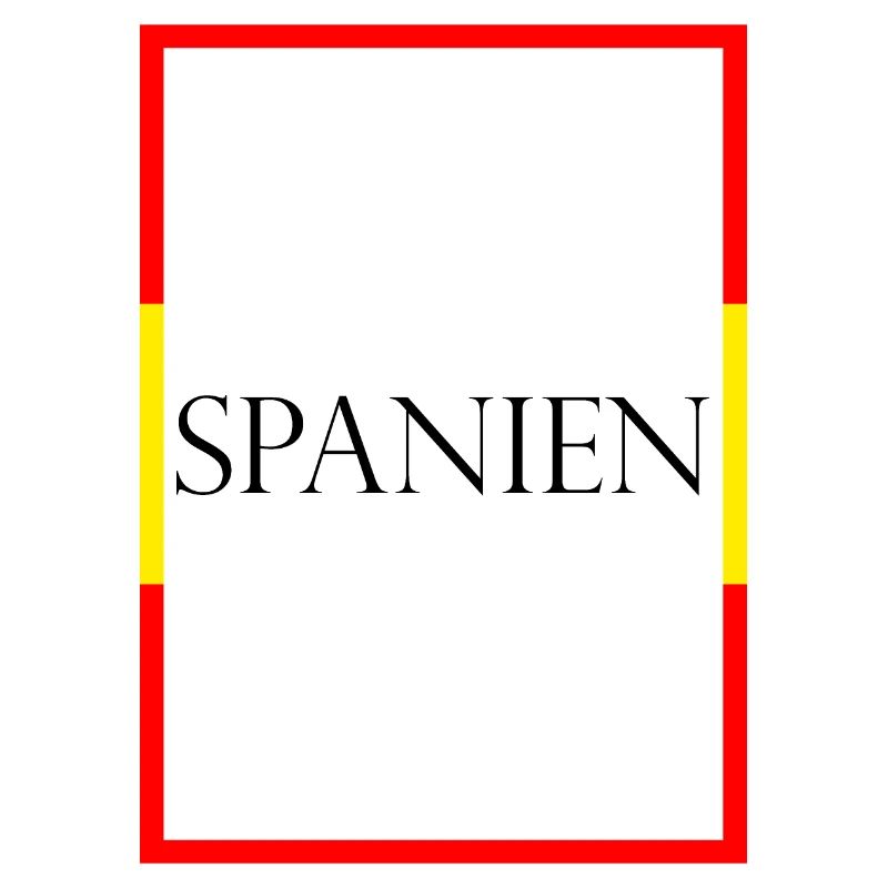Espagne, España Lettrage de déclaration avec drapeau
