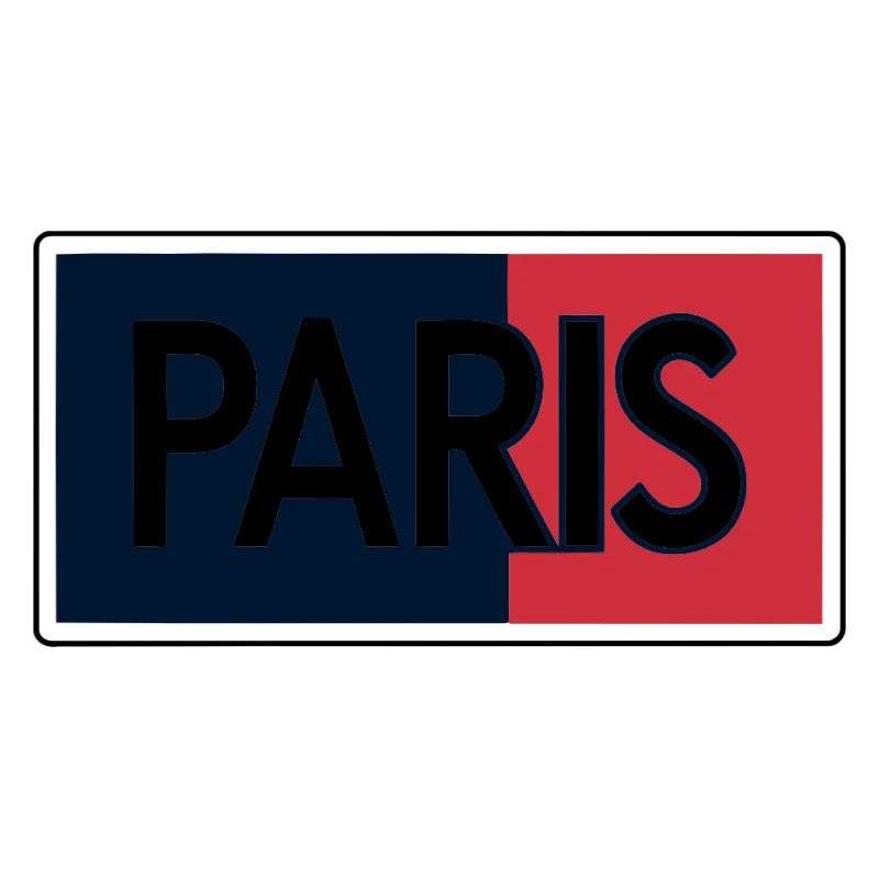 Paris Drapeau Split Typographie