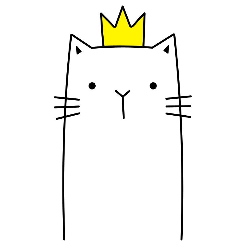 Chat avec cadeau prince princesse