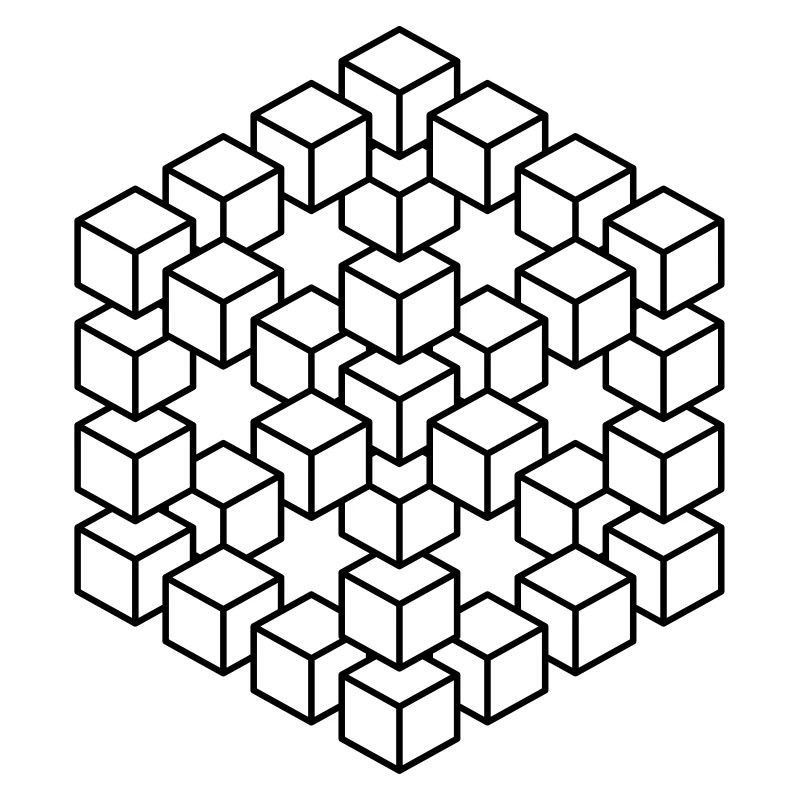 Figure impossible imagination géométrie cube Escher