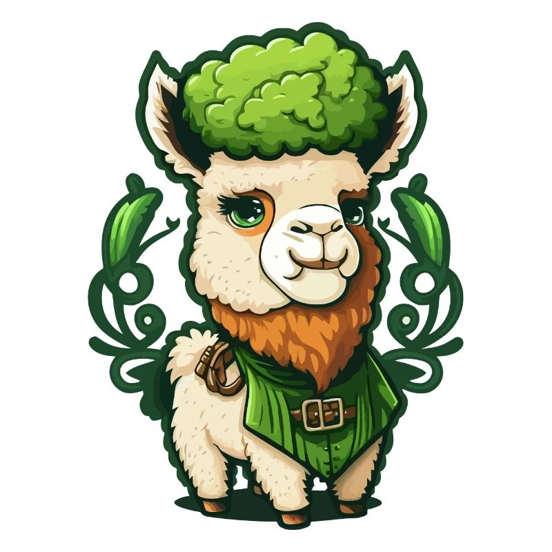 Doux Lama de la Saint-Patrick