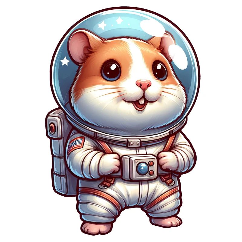 Mignon hamster astronaute dans l’espace