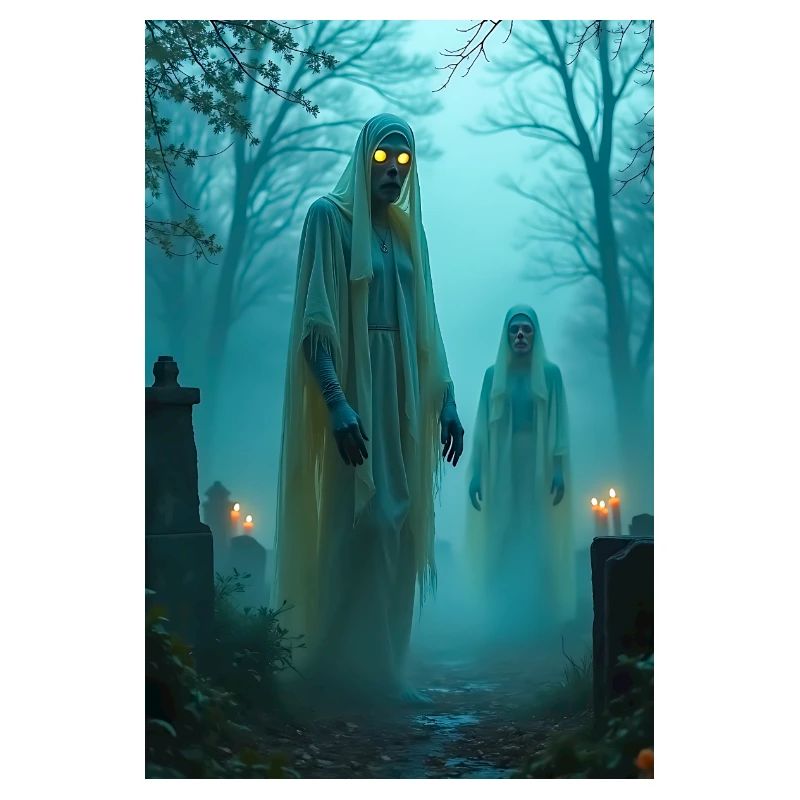 Dziady, Slavic ancestor spirits haunting graveyard