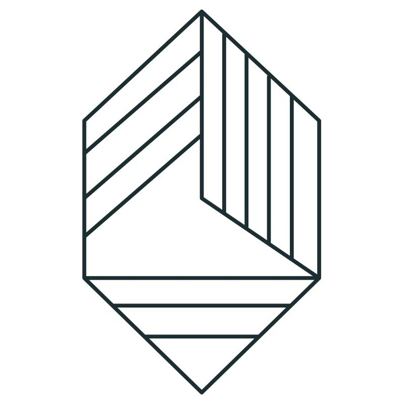 diamond with lines