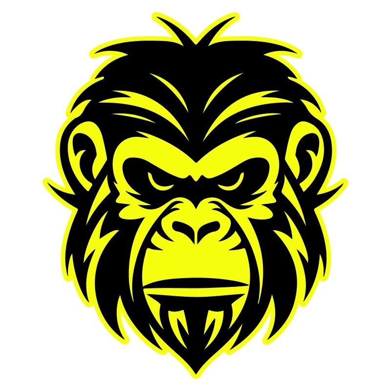 Monkey Head Portrait Icon