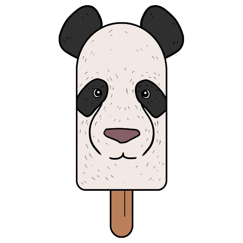 Panda Bear Head Popsicle