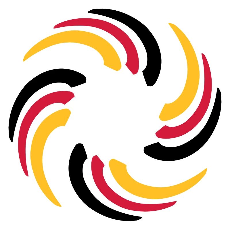Noir Rouge Or Cercle drapeau de l'Allemagne