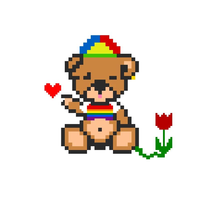 Pixel MiniBear Pride