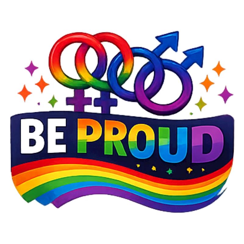 Be Proud Rainbow Pride Emblem