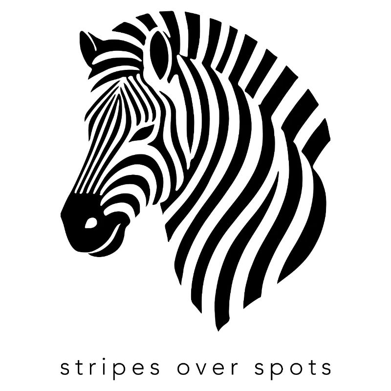 Zebra stripes over spots funny black print