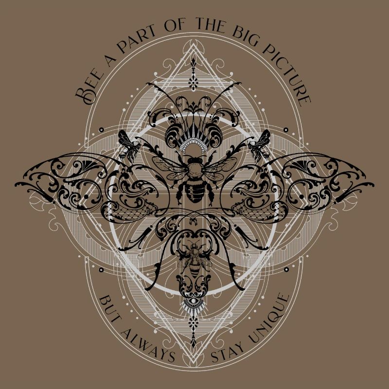 Bee psychedelic geometry pattern cool saying