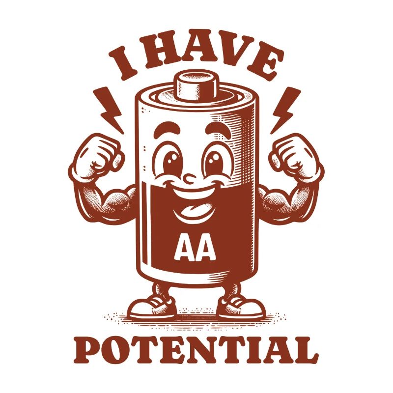 I Have Potential Funny AA Battery Physics Humor