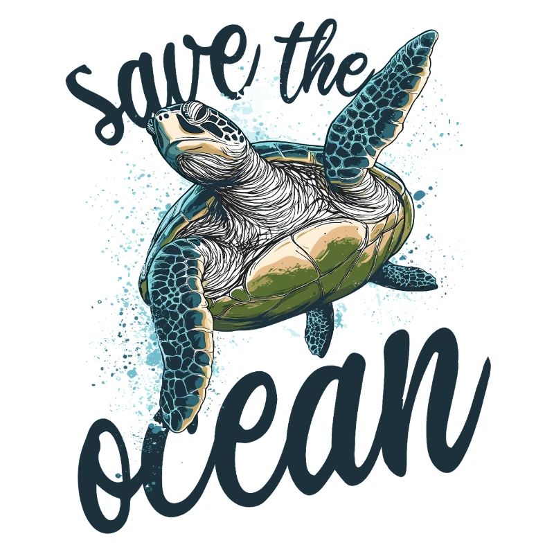 Save the ocean - turtle