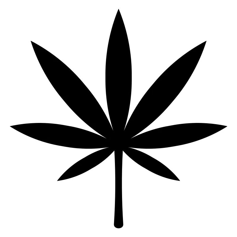 Cannabis / Marijuana / Hemp Leaf (Black)