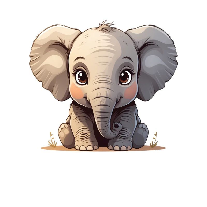 Dessin animé mignon bébé éléphant