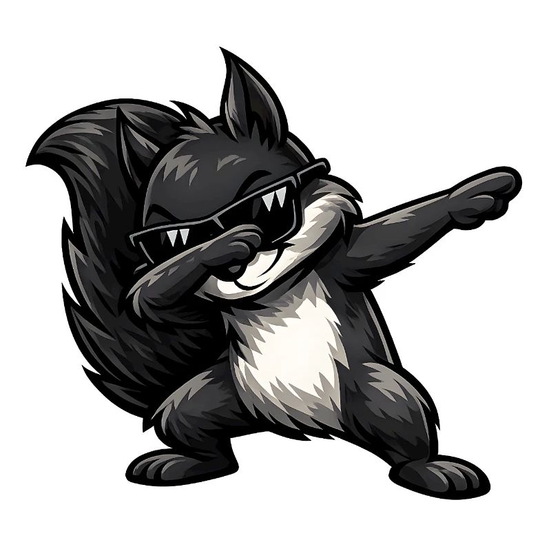 Dabbing Black Squirrel
