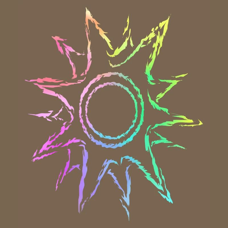 Gradiente colorato del sole