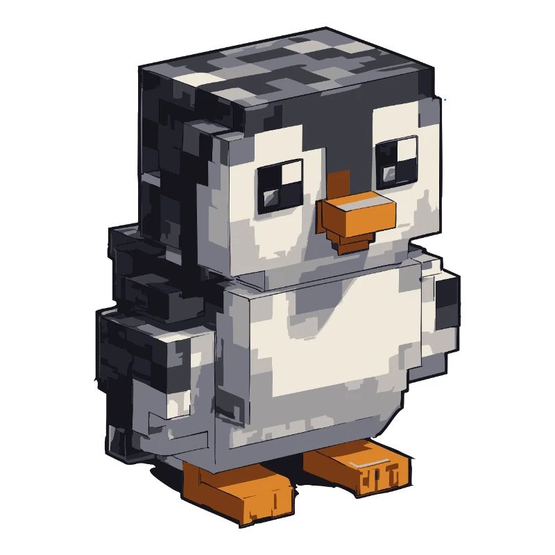 Cute pixel penguin
