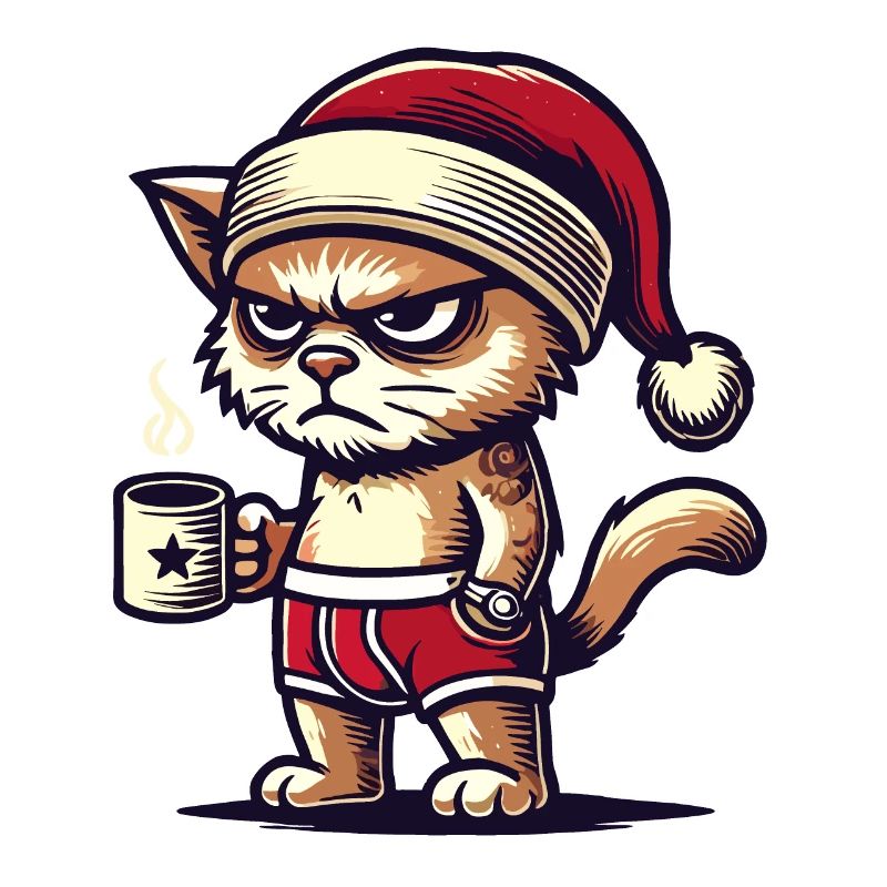 Drôle de chat de Noël