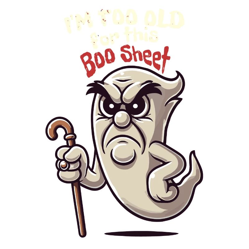 Drôle de dicton Design Grumpy Old Ghost