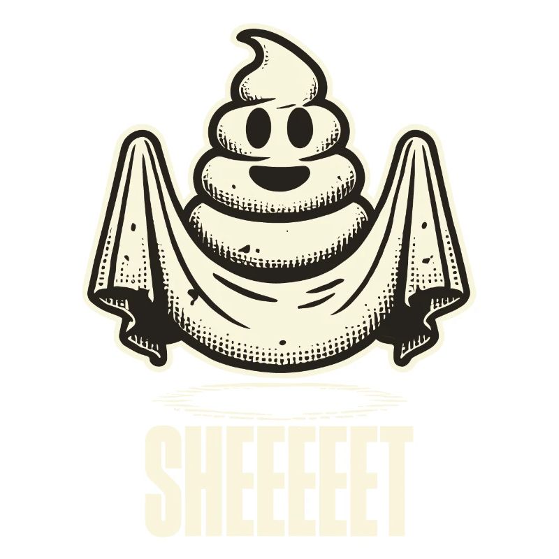 Halloween Caca Pile Ghost Sheet Fun