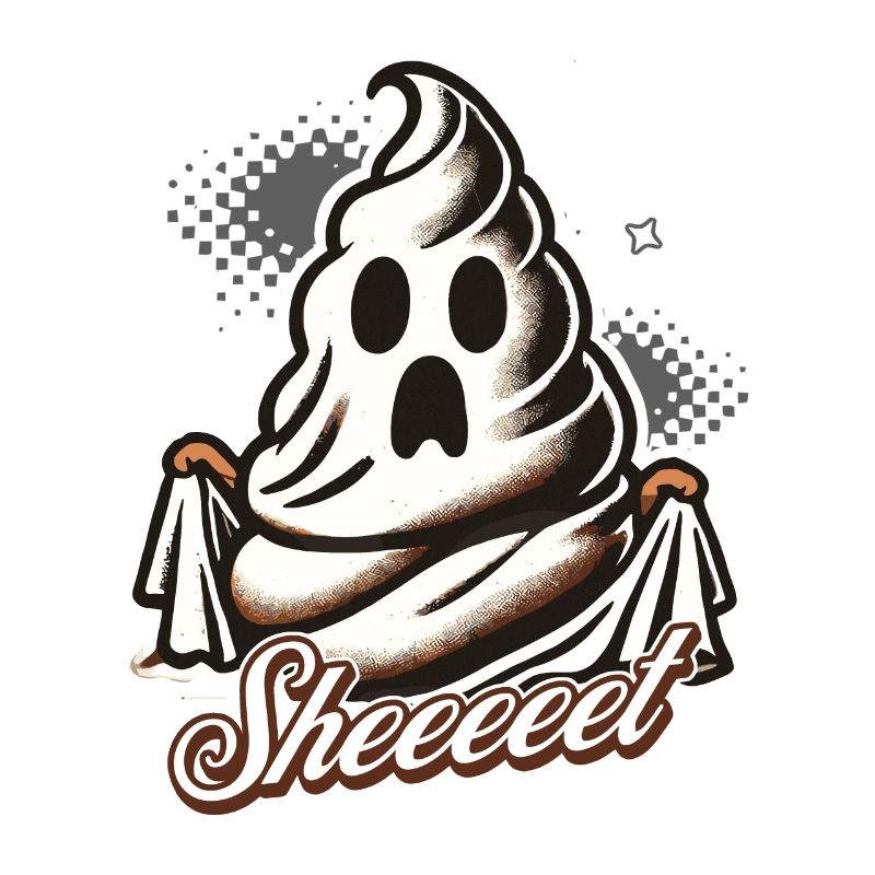 Feuille de caca d’Halloween Ghost Fun