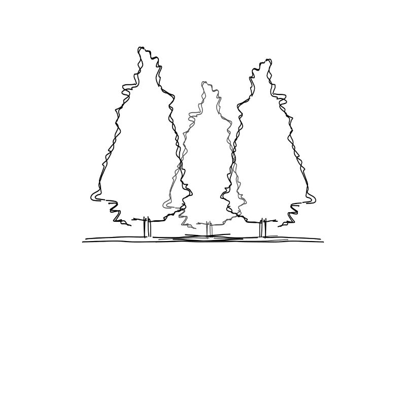 Tree Forest Lineart