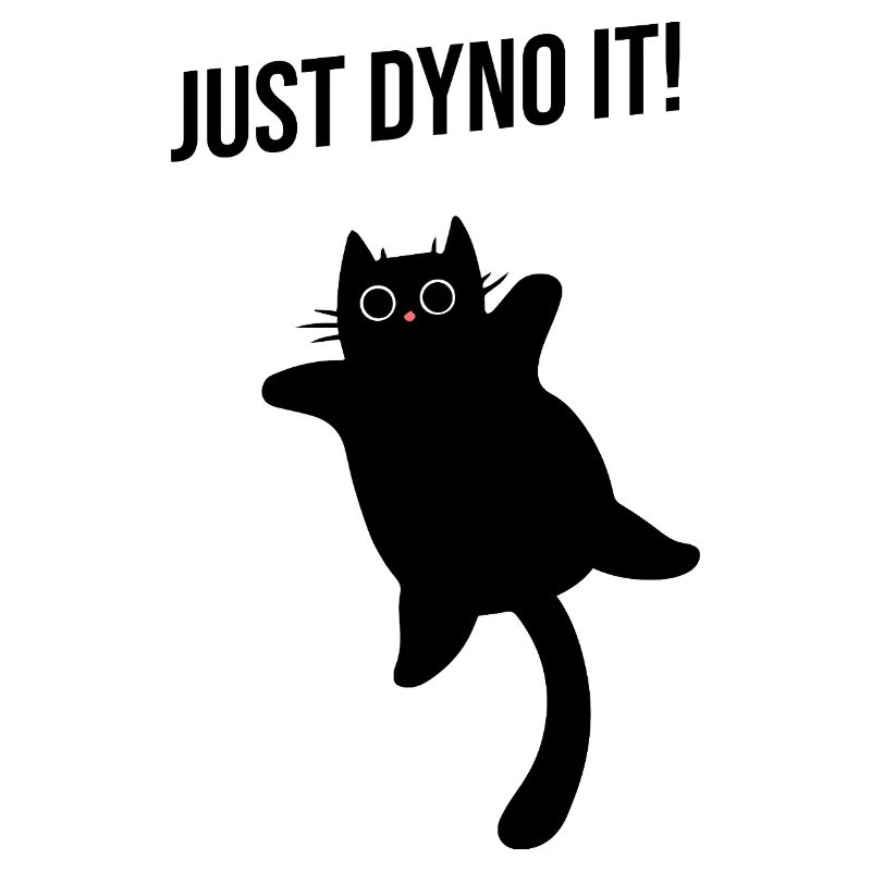 Cat climbs dynamically climbing route Dyno boulder