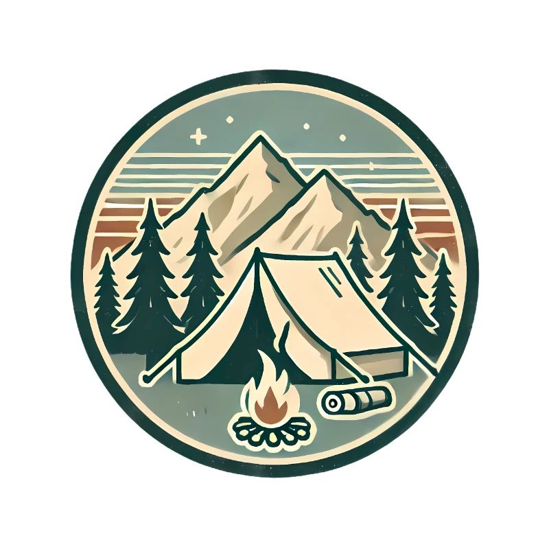 Badge vintage d’aventure en montagne