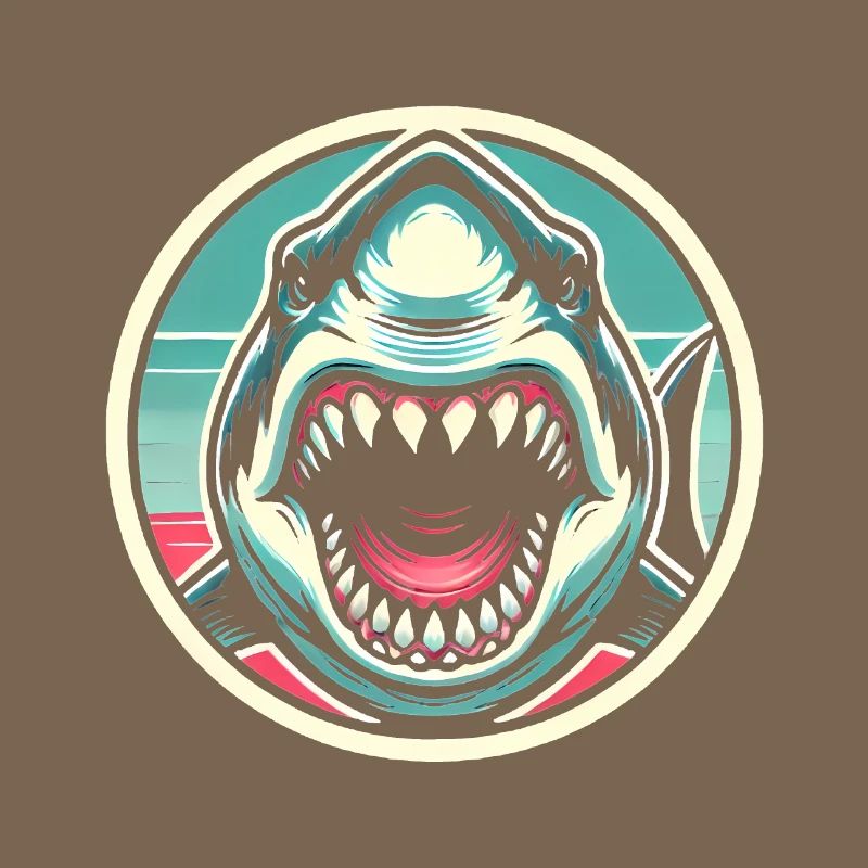 Illustration de morsure de requin redoutable
