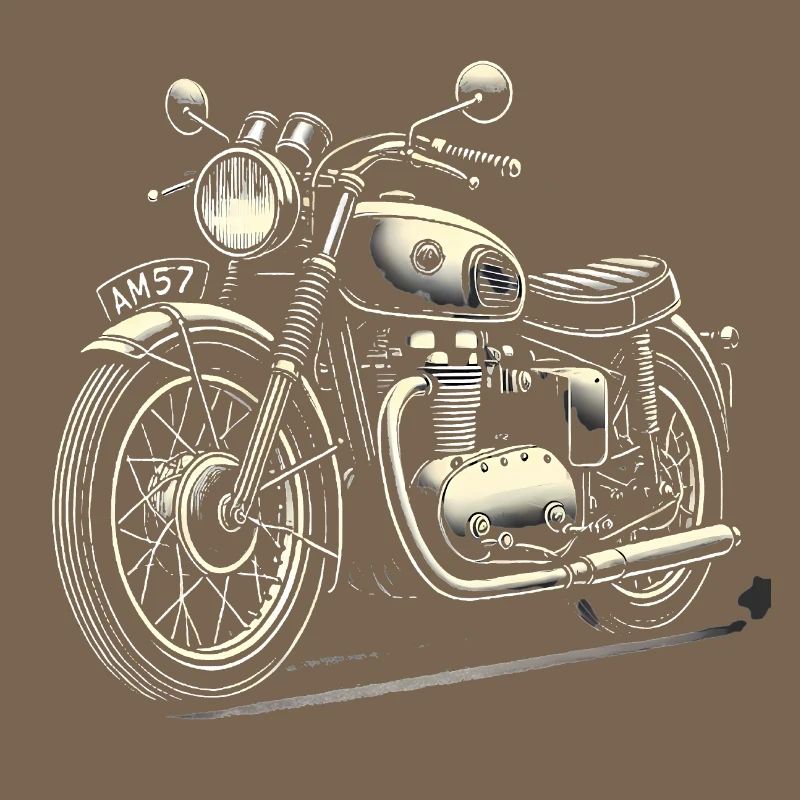 Vintage Classic Motorcycle Illustration