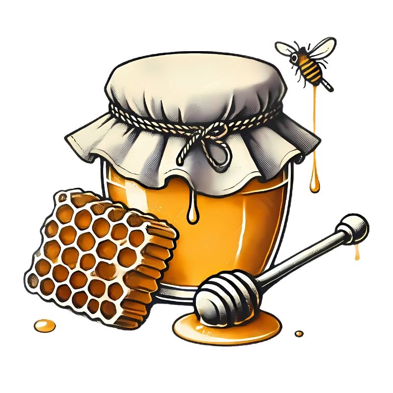 Rustic Honey Jar Dripping Honeycomb