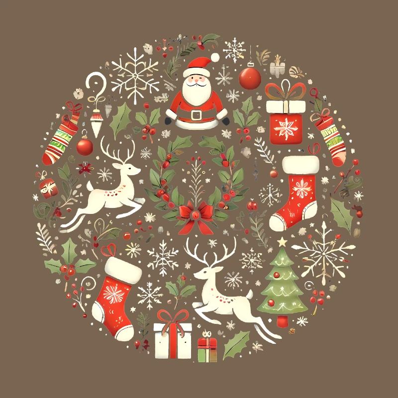 Festive Christmas Circle Design